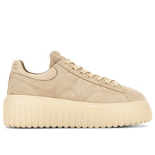 H-stripes beige suede