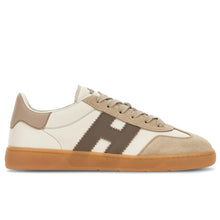 Sneaker femme Hogan Cool ivoire, beige et taupe en cuir et daim
