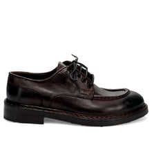 Chaussure derby homme JP David en cuir vieilli marron