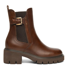 Bottines Chelsea femme NeroGiardini en cuir marron avec talon moyen confortable