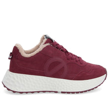 Baskets femme No Name Carter Jogger en daim bordeaux avec doublure teddy