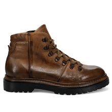Leather crust ankle boot