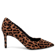 Sangiorgio pumps in brandy leopard-print suede with medium heel