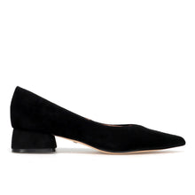Zapato tacón 4 ante negro