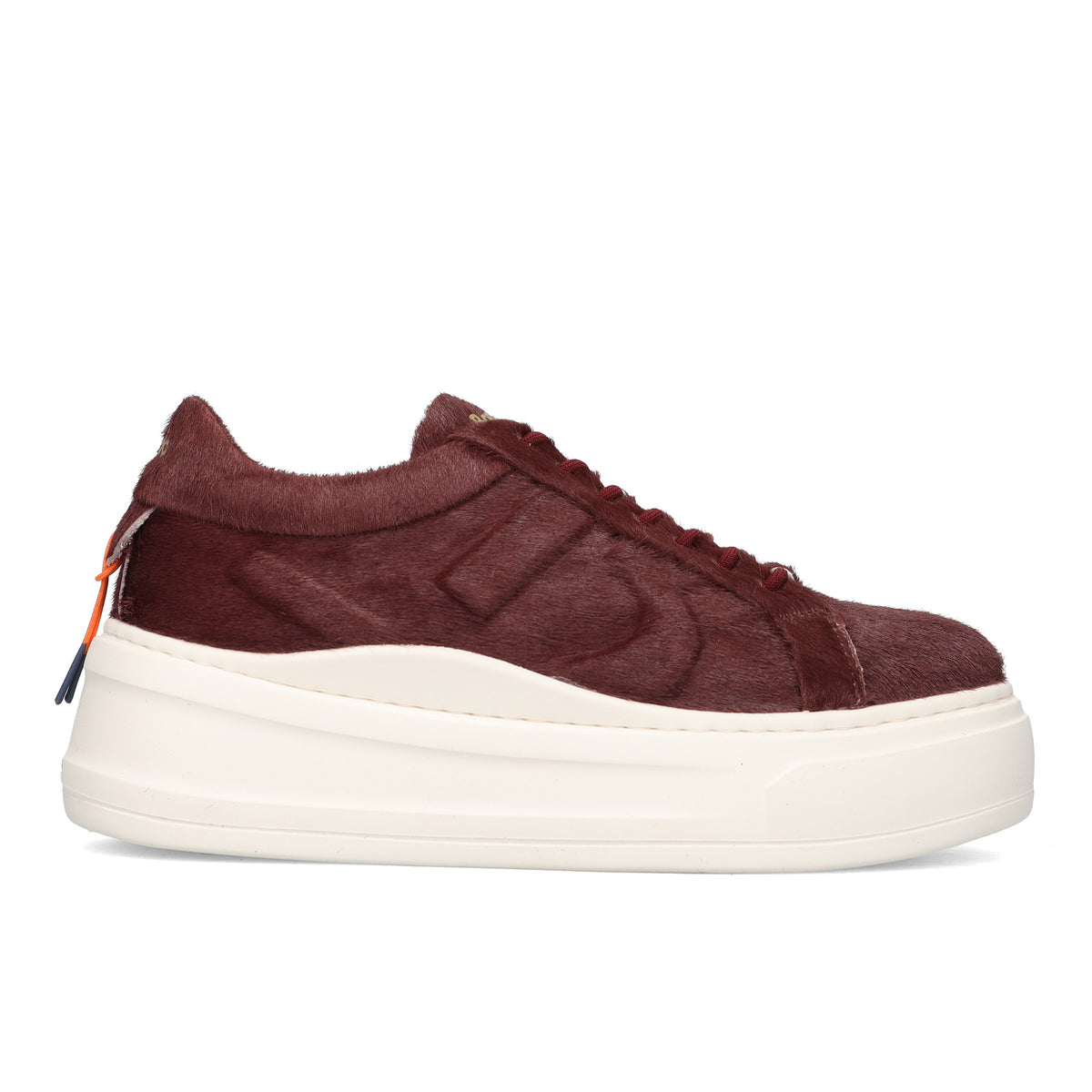 BARRACUDA: Damen-Plateau-Sneaker Mary Lou aus Ponyfell brisa atik Bordeaux