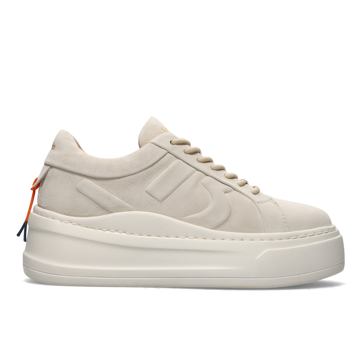 BARRACUDA: Mary Lou Plateau-Slip-on-Sneaker für Damen aus weichem Wildleder in Marmor-Elfenbein