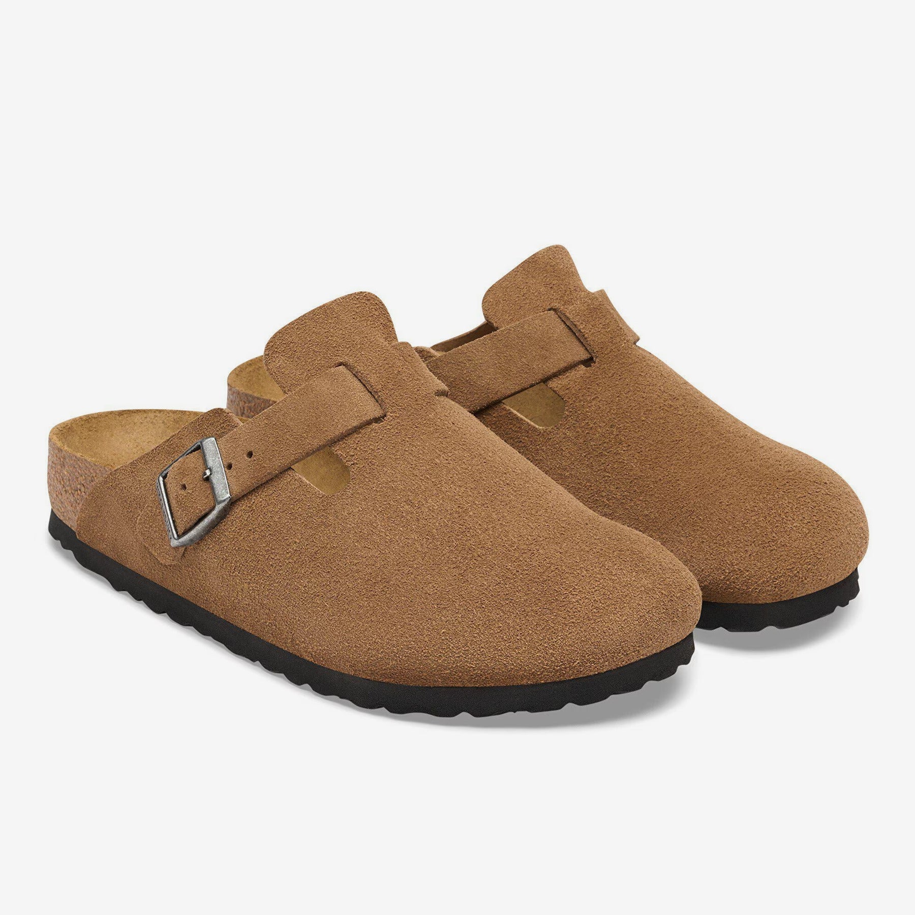 BIRKENSTOCK Boston suede dark tea – SANGIORGIO