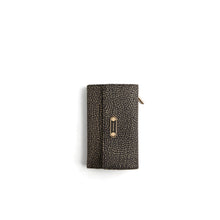 Medium wallet with tar grey flap