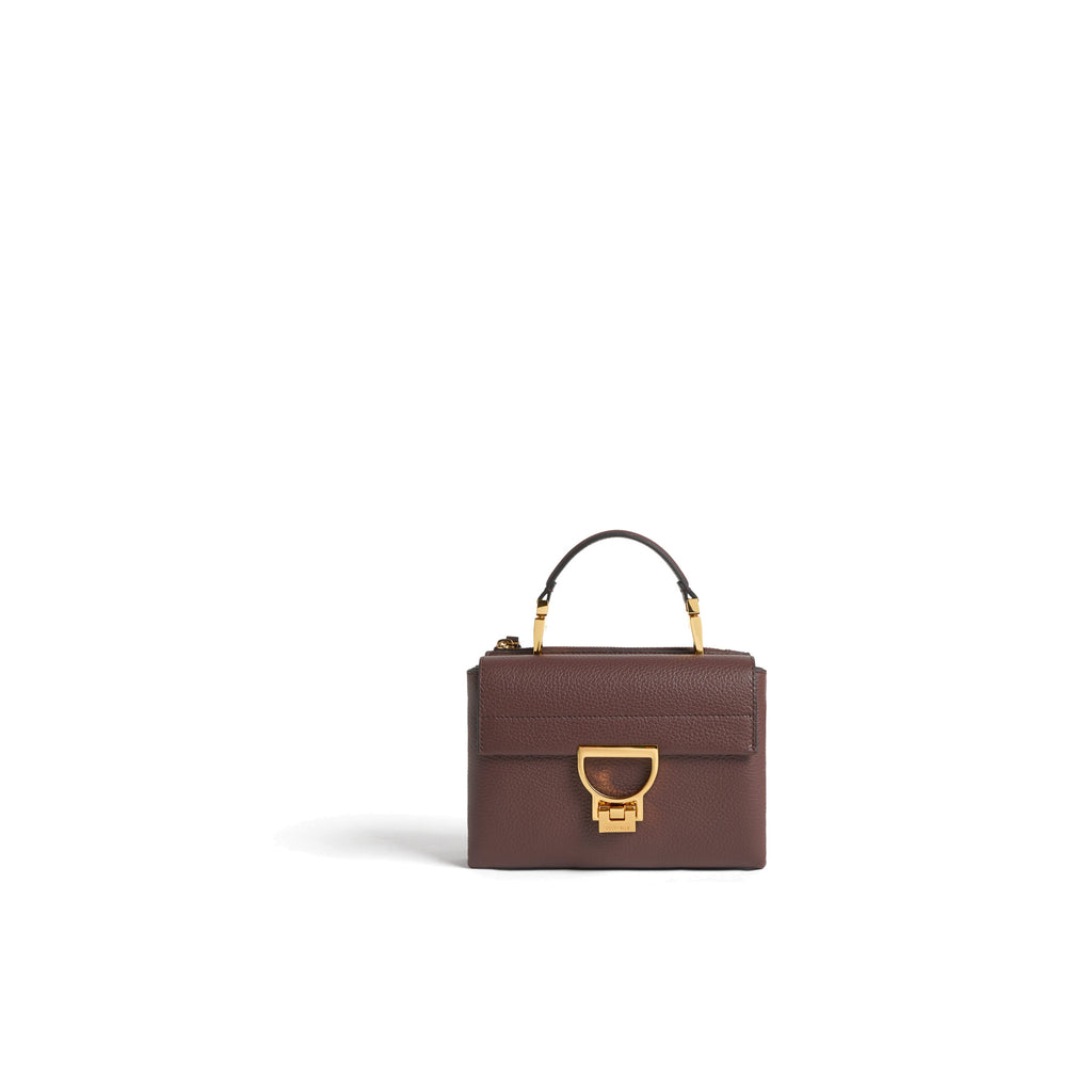 COCCINELLE: Coccinelle Arlettis small women's shoulder bag in burgundy grained leather