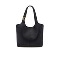 COCCINELLE: Coccinelle C-Easy large women's shopping bag in grained black leather