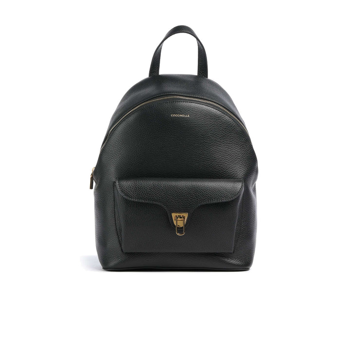 COCCINELLE: Damen-Rucksack Beat Generation aus gewalktem Leder in Schwarz