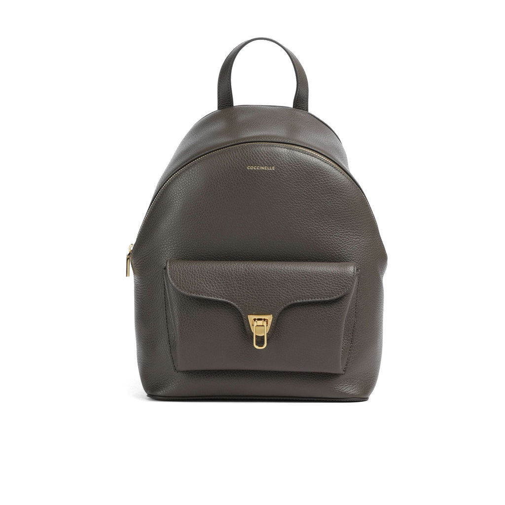 COCCINELLE: Beat Generation women's backpack in grey tumbled leather