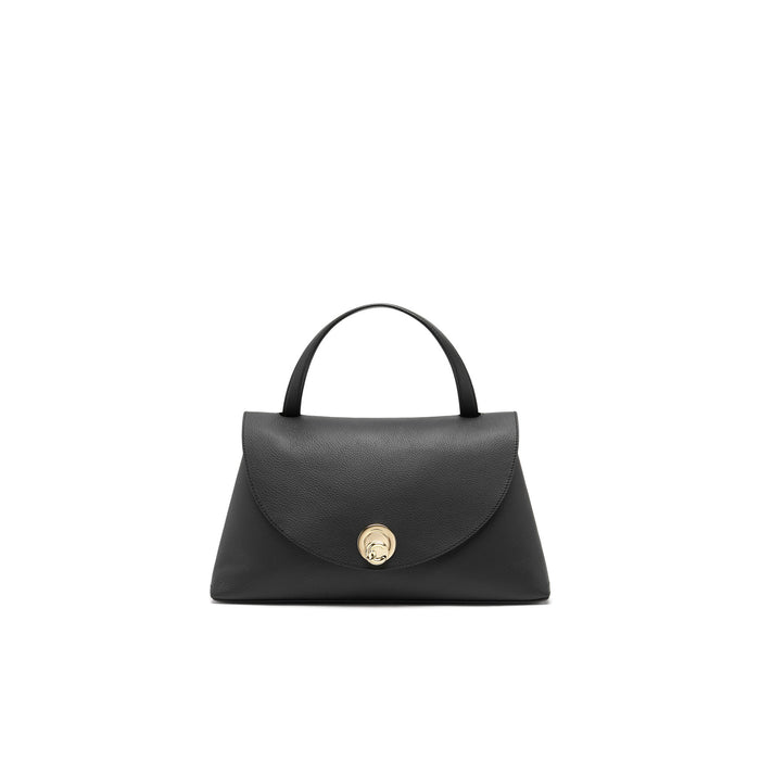COCCINELLE: Coccinelle Nikla medium women's handbag in black double leather with flap