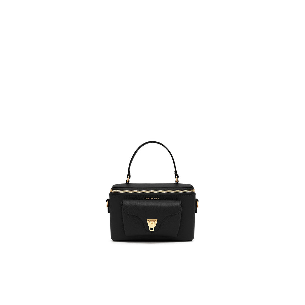 COCCINELLE: Sac mini Beat generation en cuir noir avec bandoulière amovible