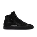 Crime London: Kane men's High Top sneakers in black vintage suede