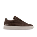 Crime London: Herren Slip-on Sneaker Superlight aus wasserabweisendem braunem Wildleder
