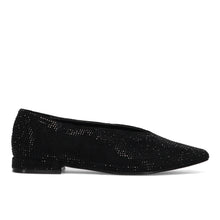 Rhinestone flats black