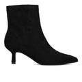CRISTIN: Susan women's ankle boot in black eco-suede with spool heel
