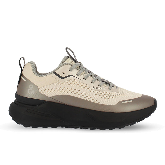 EXTR4: Women's Kaizen Gtx sneaker in beige fabric with waterproof, breathable Gore-Tex membrane