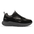 EXTR4: Kaizen Herren-Sneaker aus wasserabweisendem technischem Gewebe und schwarzem Wildleder