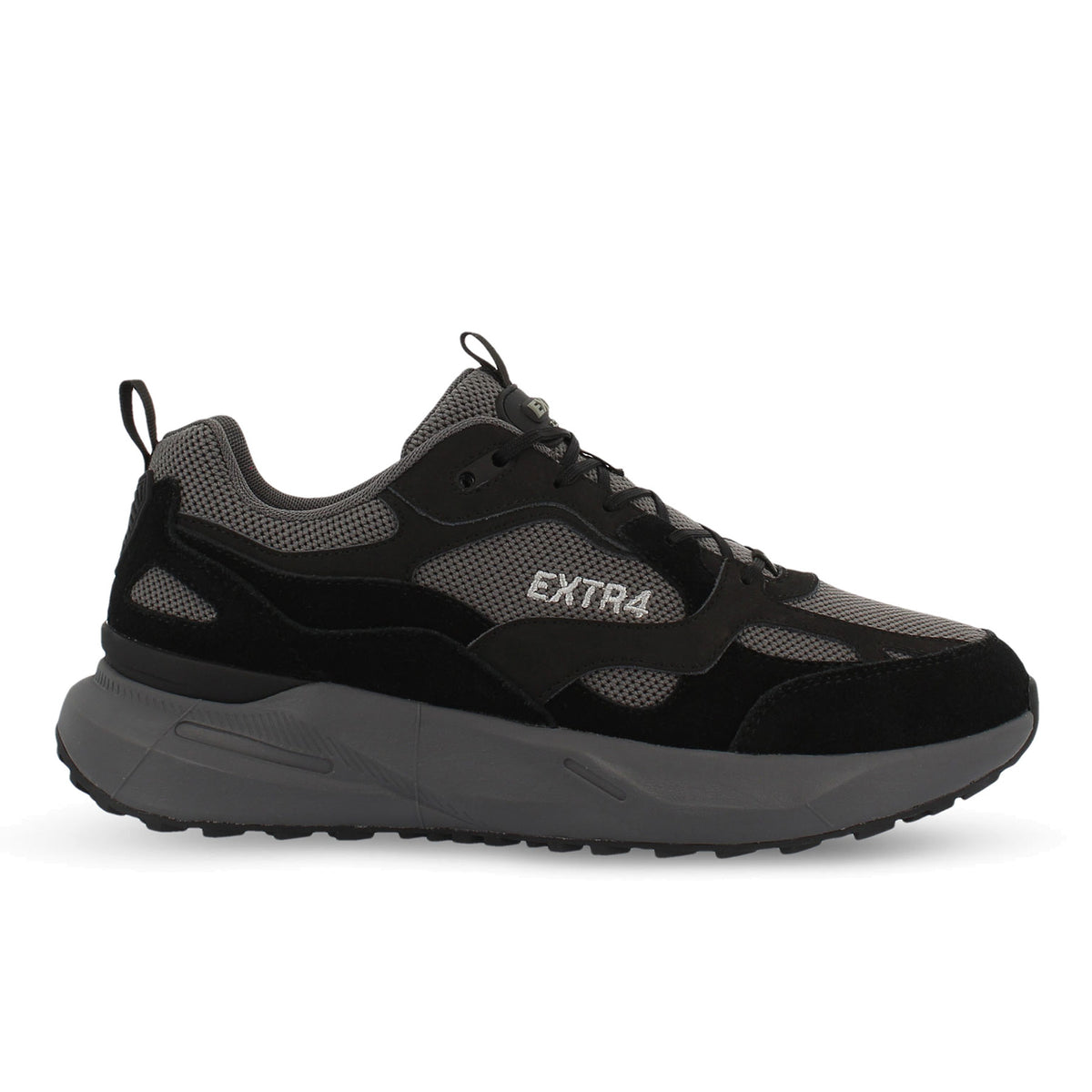 EXTR4: Kaizen Herren-Sneaker aus wasserabweisendem technischem Gewebe und schwarzem Wildleder