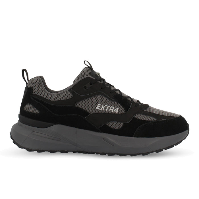 EXTR4: Kaizen Herren-Sneaker aus wasserabweisendem technischem Gewebe und schwarzem Wildleder