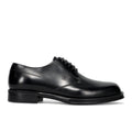 FABI: Elegant men's derby shoe in black brushed leather