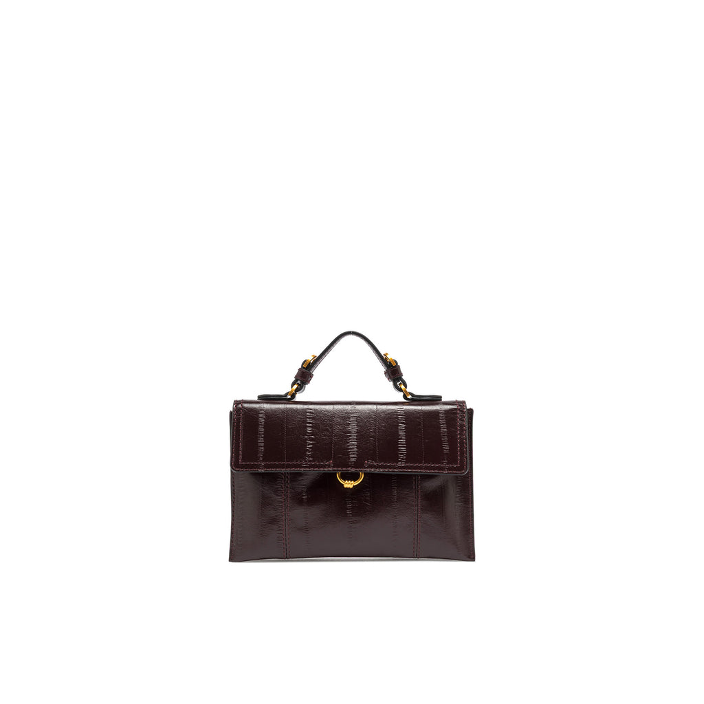 Gianni Chiarini: Cartera pequeña Vicky en piel efecto anguila burdeos
