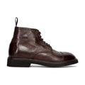 Green George: Chaussure mi-montante pour homme en cuir maremma marron délavé, riche, avec semelle en caoutchouc