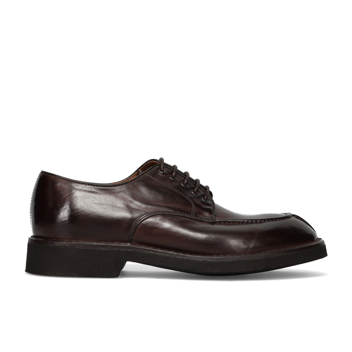 Green George: Zapato derby de hombre en piel maremma lavada marrón