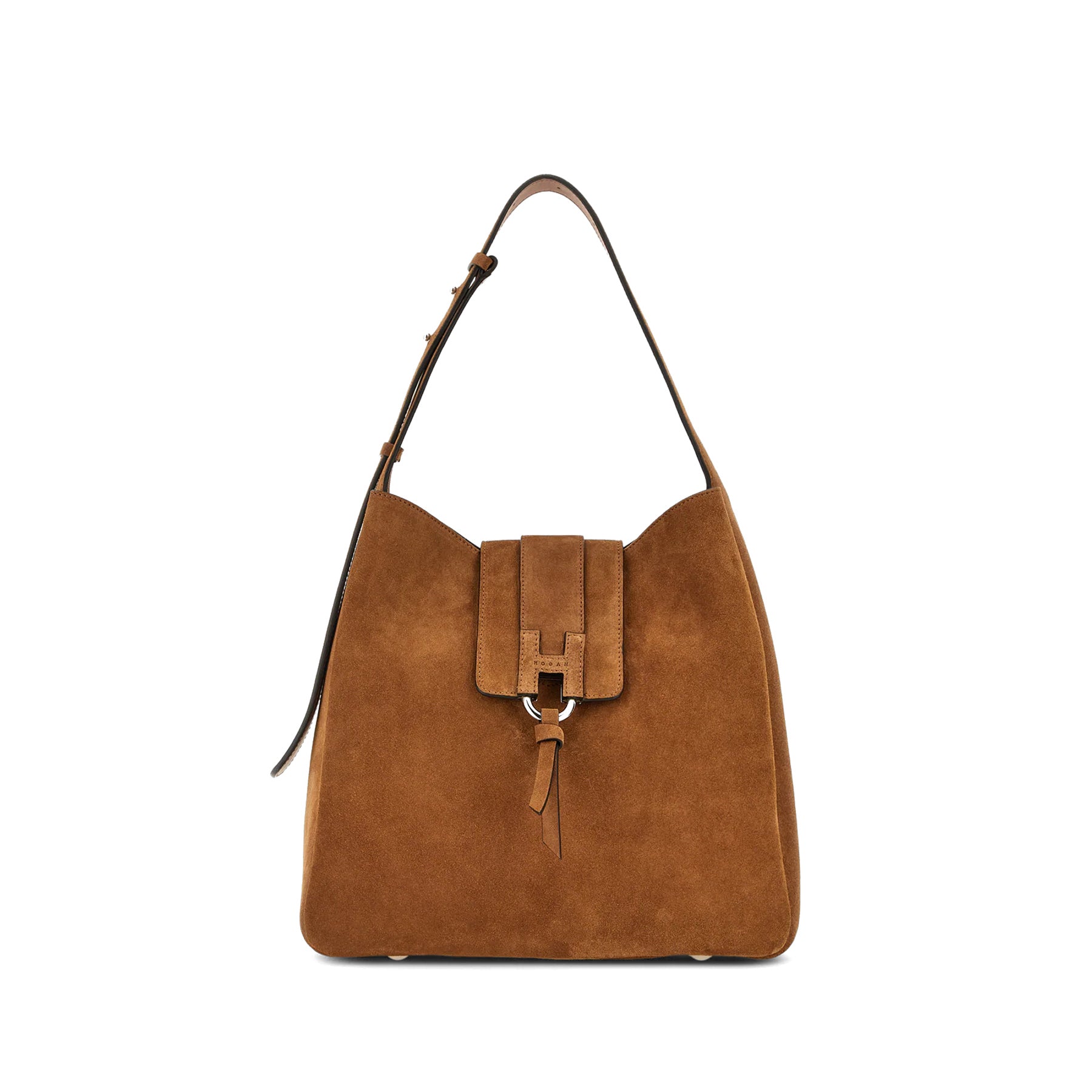 Hogan: Hobo Trend Tasche aus Wildleder in Cognac