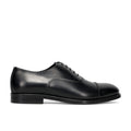 J. WILTON: Eleganter Herren-Oxford-Schnürschuh aus schwarzem Leder mit Zehenkappe