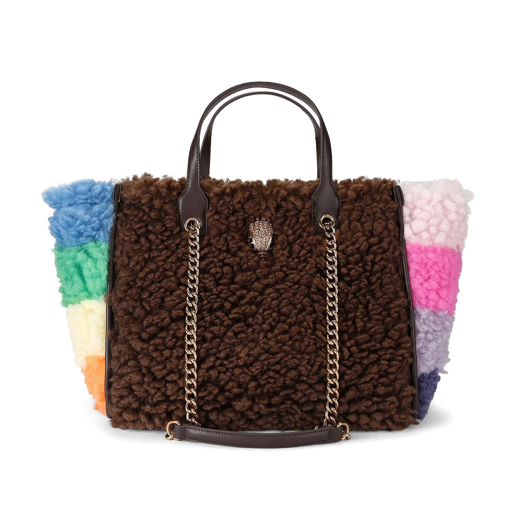 Kurt Geiger: Bolso shopper Hoxton en pelo ecológico marrón y multicolor