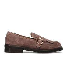 Mocassin en daim sensory taupe