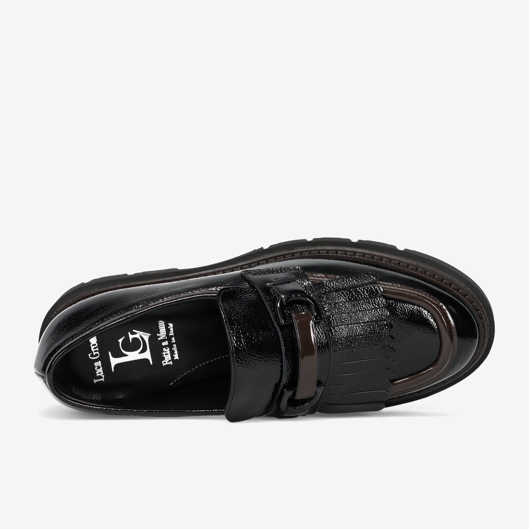 LUCA GROSSI Black naplak loafer with fringe – SANGIORGIO