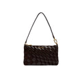 MICHAEL KORS: Jet Set Wristlet Pochette aus Leder und Wildleder in Dunkelbraun