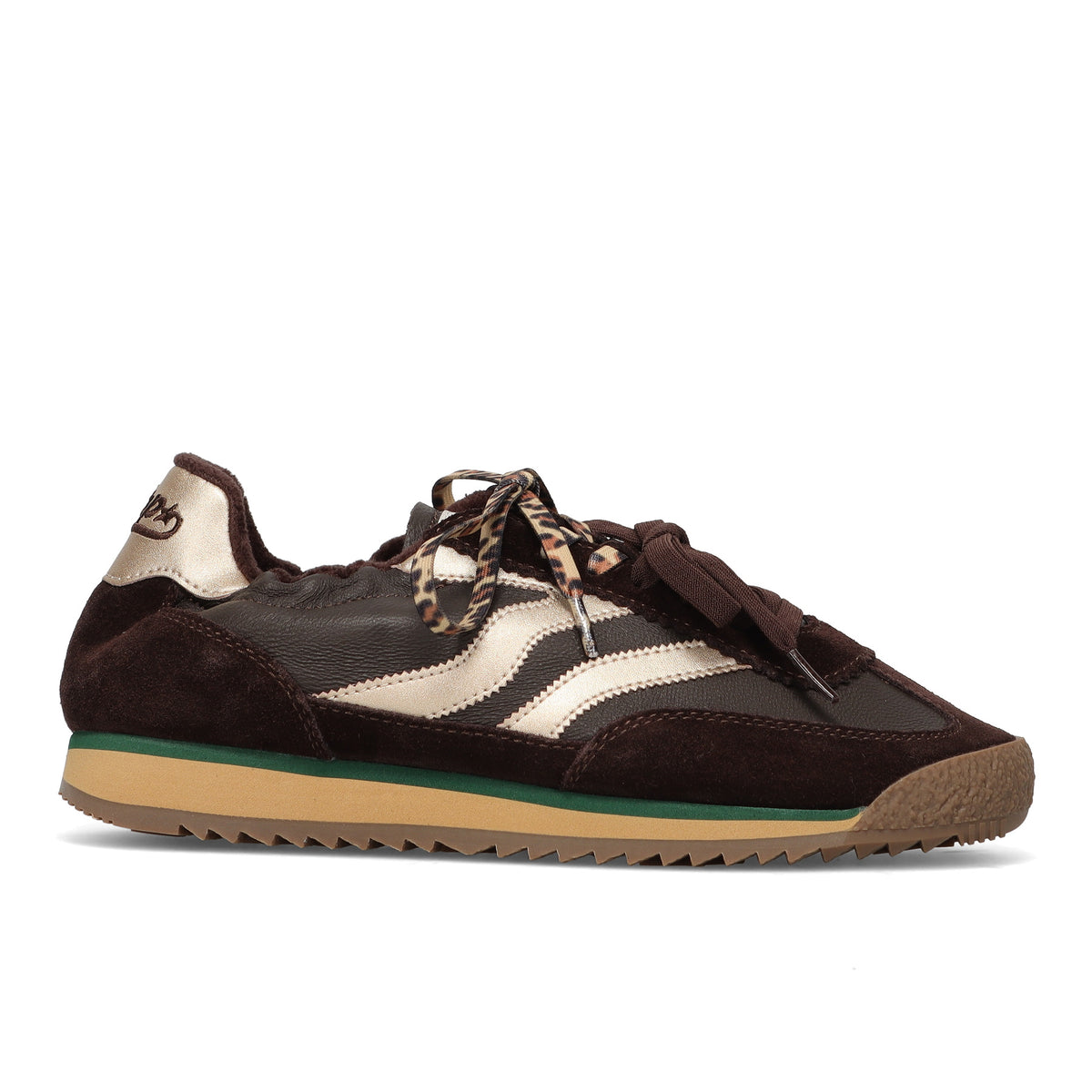 MRP Star: Zapatillas de mujer modelo Utah en ante y piel marrón chocolate