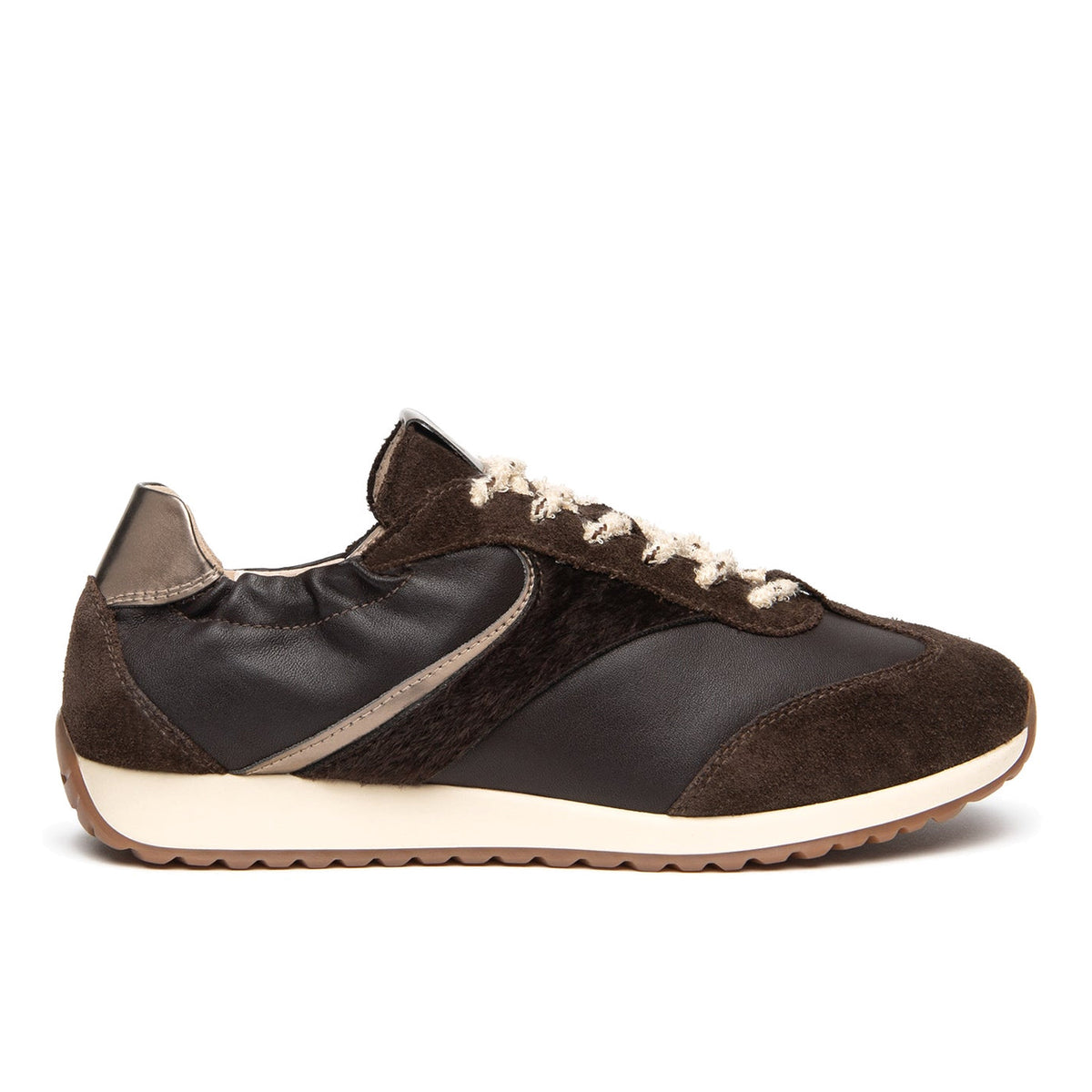 NeroGiardini: Chaussure casual femme en cuir souple marron foncé