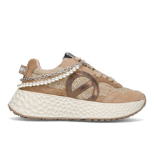 Carter Jogger aus Veloursleder und Wolle, Nude