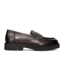 Penny loafer in bruin leer