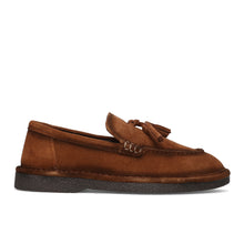 Mocassin kwastjes suède cognac