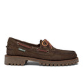 SEBAGO: Dames veterschoenen Docksides Ranger Muddy donkerbruin met nubuck bovenwerk