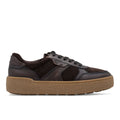 TAMARIS: Sneakers de mujer en piel y ante marrón oscuro