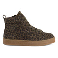 TAMARIS: High-Top-Sneaker aus Wildleder mit Leopardenprint in Braun