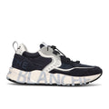 Voile Blanche: Men's Club 01 North Sails sneaker in blue suede and technical fabric