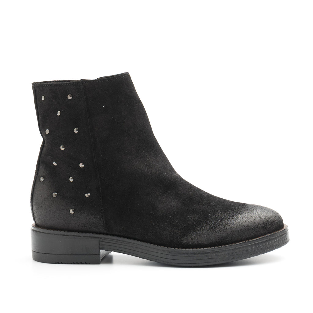 Dei Colli ankle boots in black suede with studs