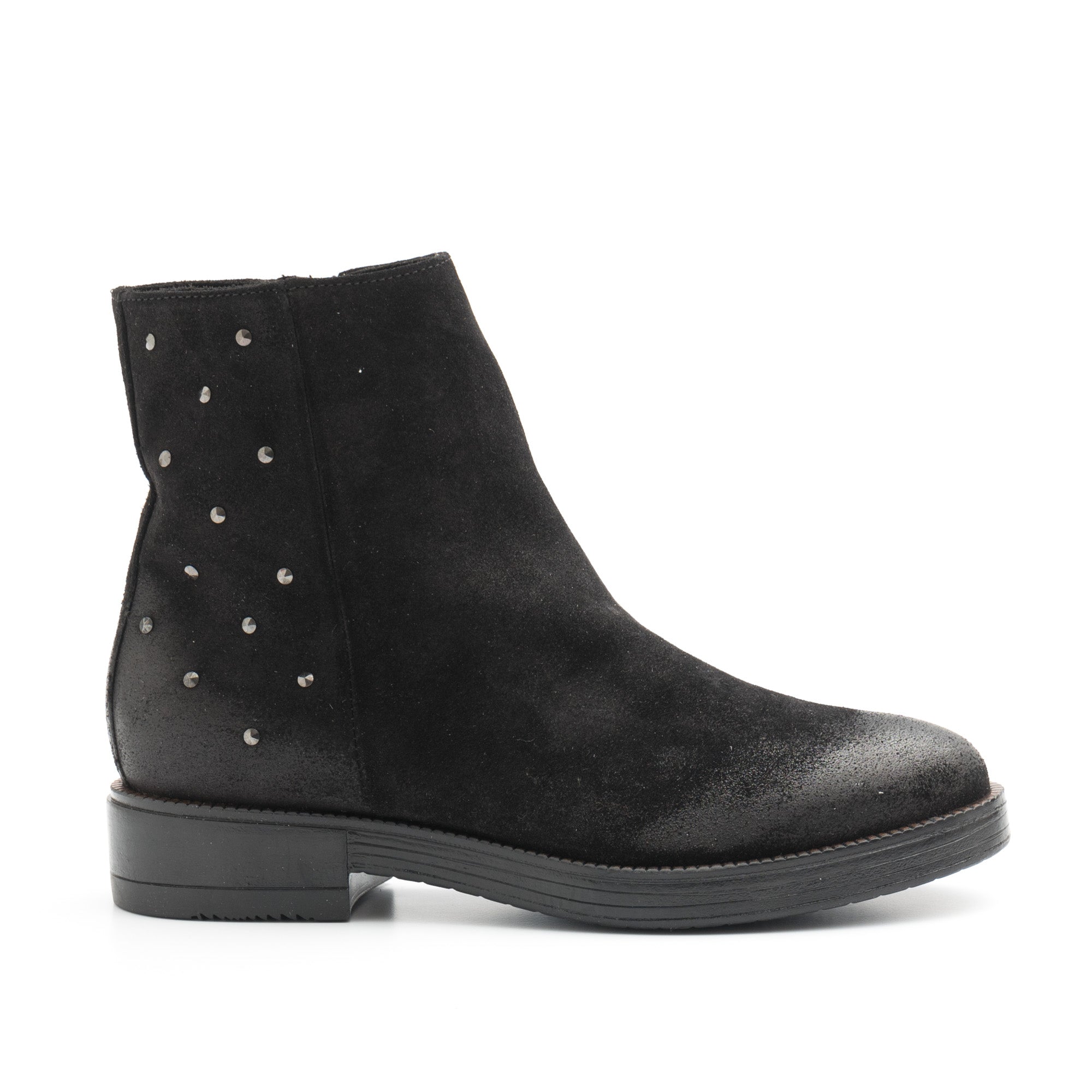 Dei Colli ankle boots in black suede with studs