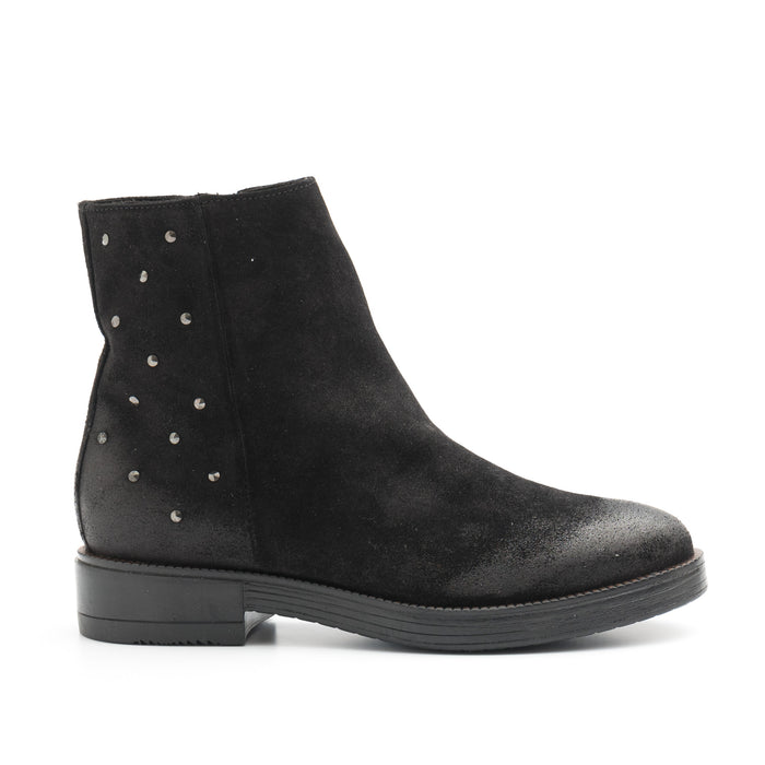 Dei Colli ankle boots in black suede with studs