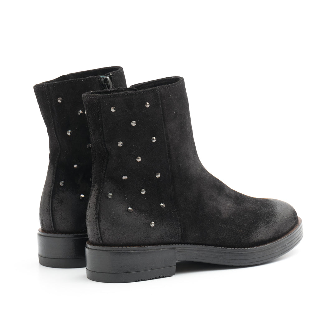 Dei Colli ankle boots in black suede with studs