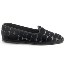 Cristina di Milano black embossed velvet Friulane shoes